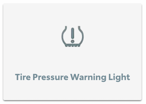 Tire pressure warning light